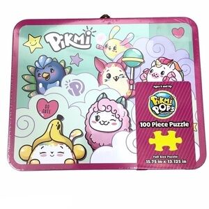 PIKMI POPS SURPRISE 100 Piece Puzzle Metal Lunchbox Carry Case 2018 Sealed NWT